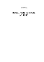 Research Papers 'Baltijas valstu ekonomika pēc PSRS', 1.