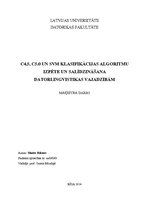 Term Papers 'C4.5, C5.0 un SVM klasifikācijas algoritmu izpēte un salīdzināšana datorlingvist', 1.