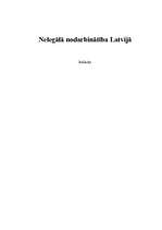 Research Papers 'Nelegālā nodarbinātība Latvijā', 1.
