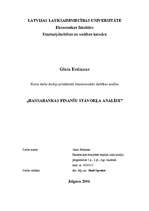 Research Papers 'Hansabankas finanšu stāvokļa analīze', 1.