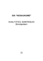 Samples 'Kvalitātes kontrole būvobjektam', 1.