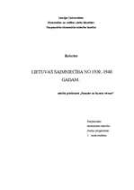 Research Papers 'Lietuvas saimniecība', 1.