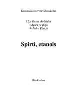 Research Papers 'Spirti, etanols', 1.