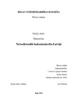 Research Papers 'Netradicionālā lauksaimniecība Latvijā', 1.