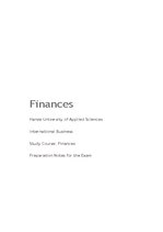 Summaries, Notes 'Finances', 1.