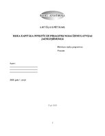 Research Papers 'Riska kapitāla investīciju piesaistes nosacījumi Latvijas jaunuzņēmumos', 1.