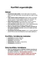 Summaries, Notes 'Konflikti organizācijās', 1.