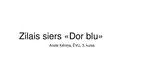 Presentations 'Zilais siers "Dor blu"', 1.