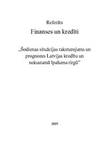 Research Papers '2009.gada situācijas raksturojums un prognozes Latvijas kredītu un nekustamā īpa', 1.