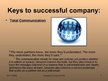 Presentations 'Secret of Success for the Company', 7.