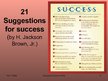 Presentations 'Secret of Success for the Company', 17.