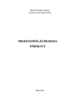 Practice Reports 'Profesionālās prakses pārskats', 1.
