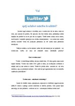 Essays 'Vai "Twitter" spēj uzlabot mācību kvalitāti?', 1.