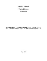 Practice Reports 'Kvalifikācijas prakses atskaite', 1.