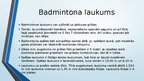 Presentations 'Badmintons', 5.