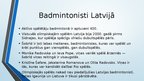 Presentations 'Badmintons', 17.