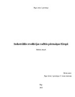 Research Papers 'Industriālās revolūcijas radītās pārmaiņas Eiropā', 1.