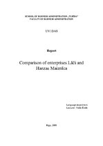 Presentations 'Comparison of Enterprises "Lāči" and "Hanzas Maiznīca"', 17.