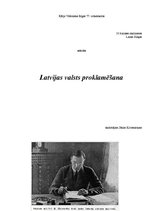 Research Papers 'Latvijas valsts proklamēšana', 1.