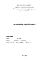 Practice Reports 'Agrīnā bērnības pedagoģiskā prakse', 1.