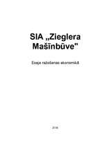 Essays 'Ražojošs uzņēmums SIA "Zieglera mašīnbūve"', 1.
