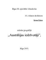 Research Papers 'Austrālijas iedzīvotāji', 1.