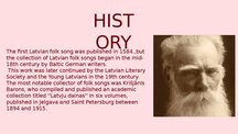 Presentations 'Latvian folk music', 4.