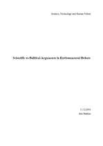 Research Papers 'Scientific vs Political Arguments in Environmental Debate', 1.