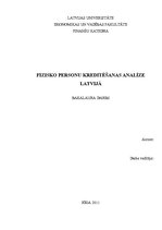 Term Papers 'Fizisko personu kreditēšanas analīze Latvijā', 1.