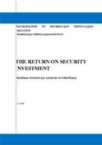 Research Papers 'Drošības investīciju atdeves novērtēšana', 1.