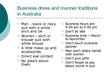 Presentations 'Business Travel to Australia', 10.