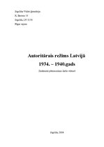 Research Papers 'Kārļa Ulmaņa autoritārais režīms Latvijā', 1.