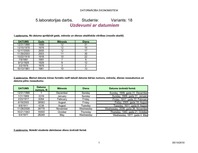 Summaries, Notes 'Uzdevumi ar datumiem - MS Excel', 1.