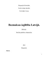 Research Papers 'Bezmaksas izglītība Latvijā', 1.