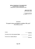 Term Papers 'Transporta nomas pakalpojuma sniegšana SIA "X"', 1.