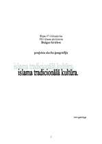 Research Papers 'Islama tradicionālā kultūra', 1.
