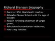 Presentations 'Sir Richard Branson', 2.