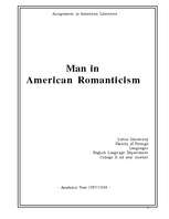 Essays 'Man in American Romanticism', 1.