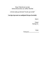 Research Papers 'Latvijas ieguvumi un zaudējumi Eiropas Savienībā', 1.