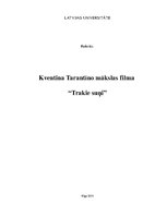 Research Papers 'Kventina Tarantīno mākslas filma "Trakie suņi"', 1.