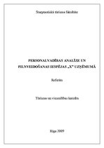 Research Papers 'Personālvadības analīze un pilnveidošanas iespējas X uzņēmumā', 1.