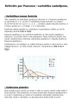 Summaries, Notes 'Referāts par Puasona varbūtību sadalījumu', 1.