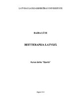 Research Papers 'Reitterapija Latvijā', 1.