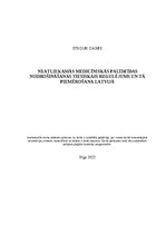 Research Papers 'Neatliekamās medicīniskās palīdzības nodrošināšanas tiesiskais regulējums un tā ', 1.