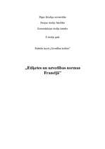 Research Papers 'Etiķetes un uzvedības normas Francijā', 4.