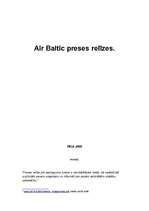 Essays 'Air Baltic preses relīzes', 1.