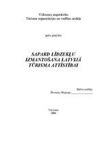 Research Papers 'SAPARD līdzekļu izmantošana Latvijā tūrisma attīstībai', 1.