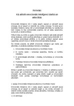 Research Papers 'Kā attīstīt emocionālo inteliģenci darbā un attiecībās', 1.