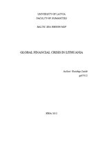Research Papers 'Global Financial Crisis in Lithuania', 1.