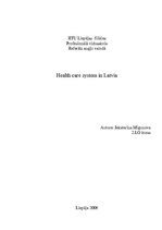 Research Papers 'Health Care System in Latvia', 1.
